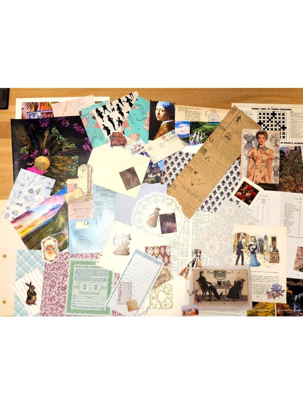 75 + Piece Ephemera Lot Junk Journal Kit Scrapbooking Paper Supplies Mixed